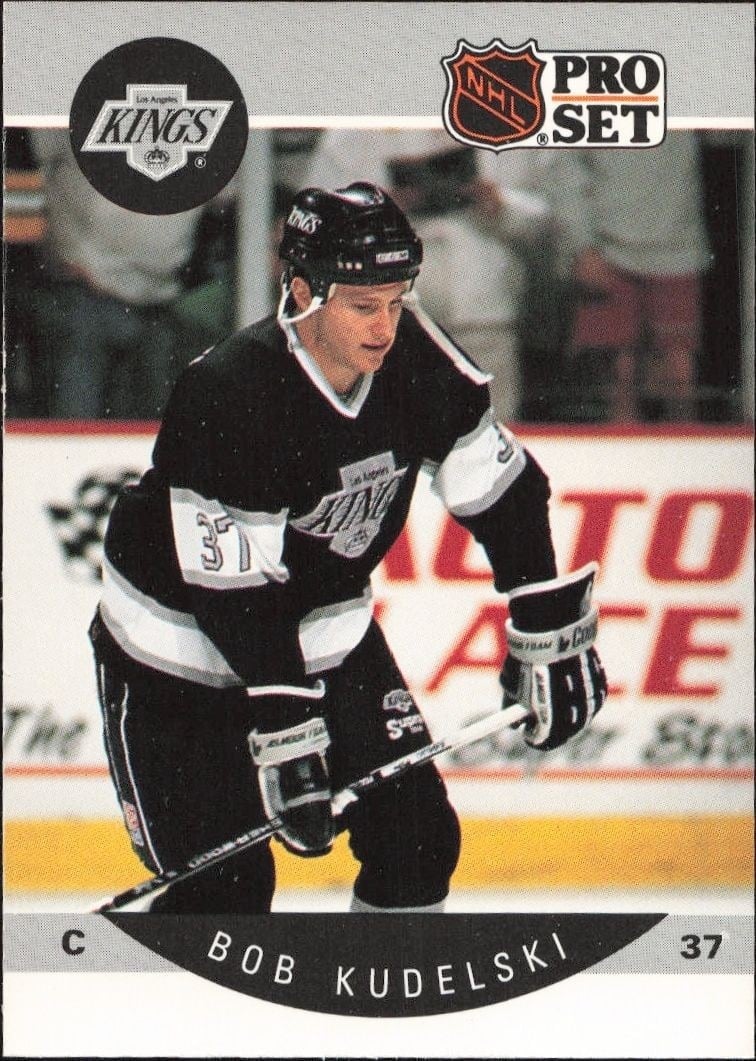 Bob Kudelski 1990-91 Pro Set #122 Hockey Trading Card - Front 1990-91 Pro Set Bob Kudelski #122 hockey trading card front
