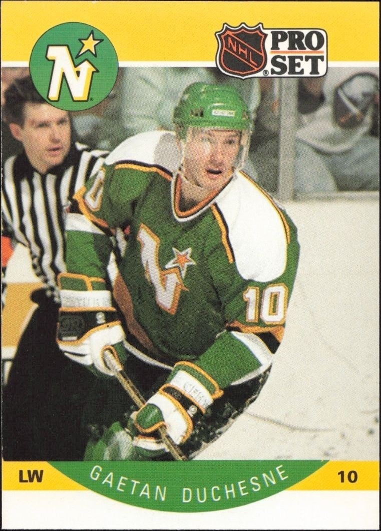 Gaetan Duchesne 1990-91 Pro Set #137 Hockey Trading Card - Front 1990-91 Pro Set Gaetan Duchesne #137 hockey trading card front