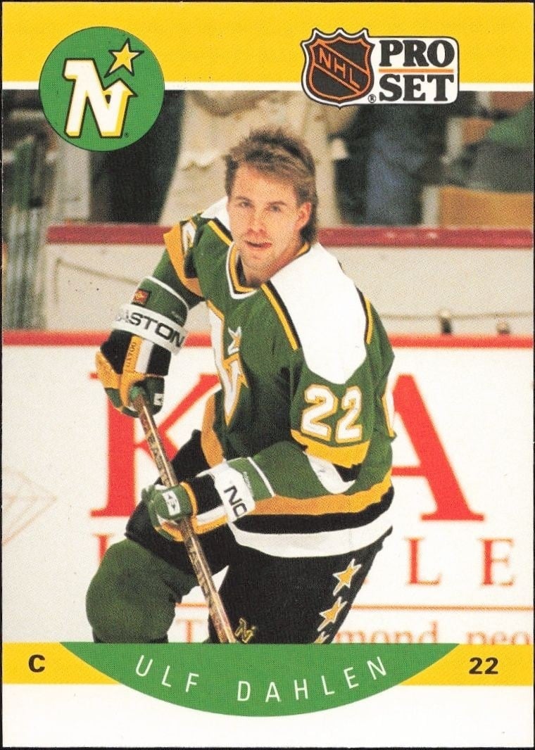 Ulf Dahlen 1990-91 Pro Set #136 Hockey Trading Card - Front 1990-91 Pro Set Ulf Dahlen #136 hockey trading card front