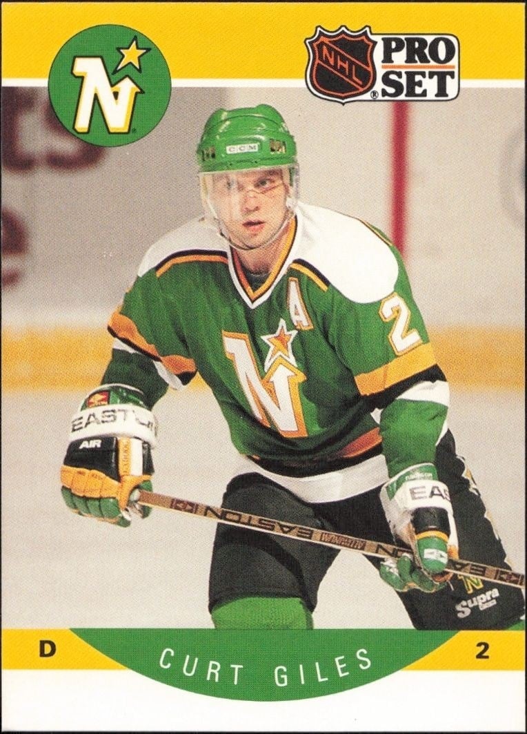 Curt Giles 1990-91 Pro Set #140 Hockey Trading Card - Front 1990-91 Pro Set Curt Giles #140 hockey trading card front
