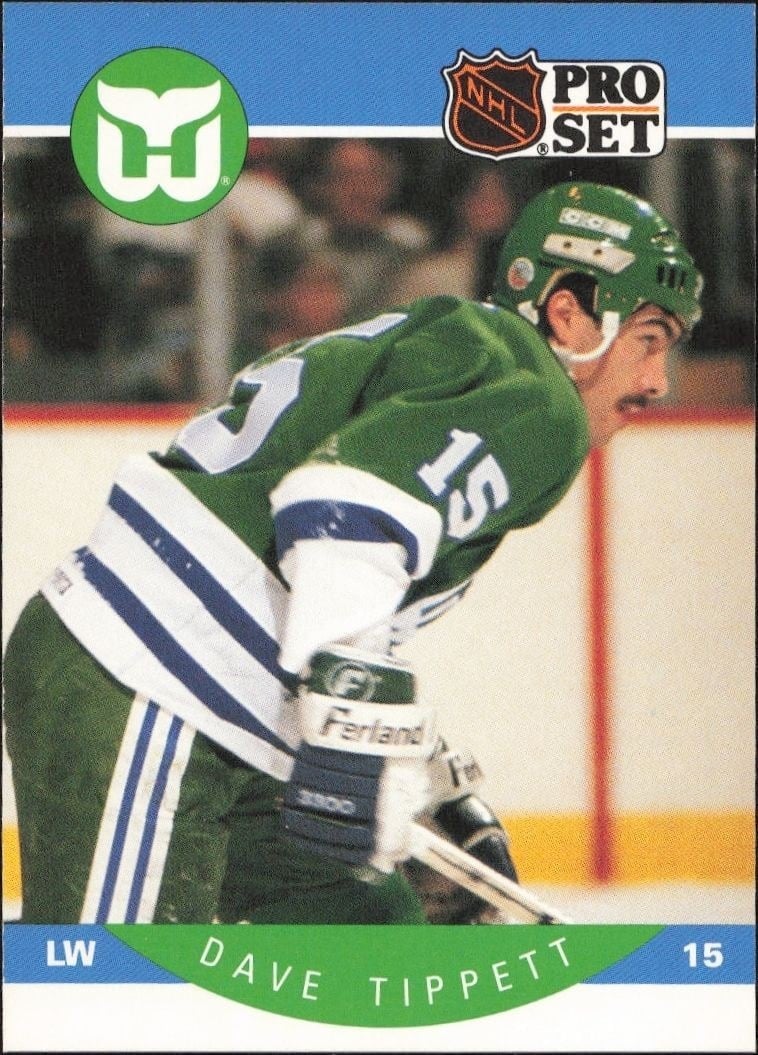 Dave Tippett 1990-91 Pro Set #111 Hockey Trading Card - Front 1990-91 Pro Set Dave Tippett #111 hockey trading card front
