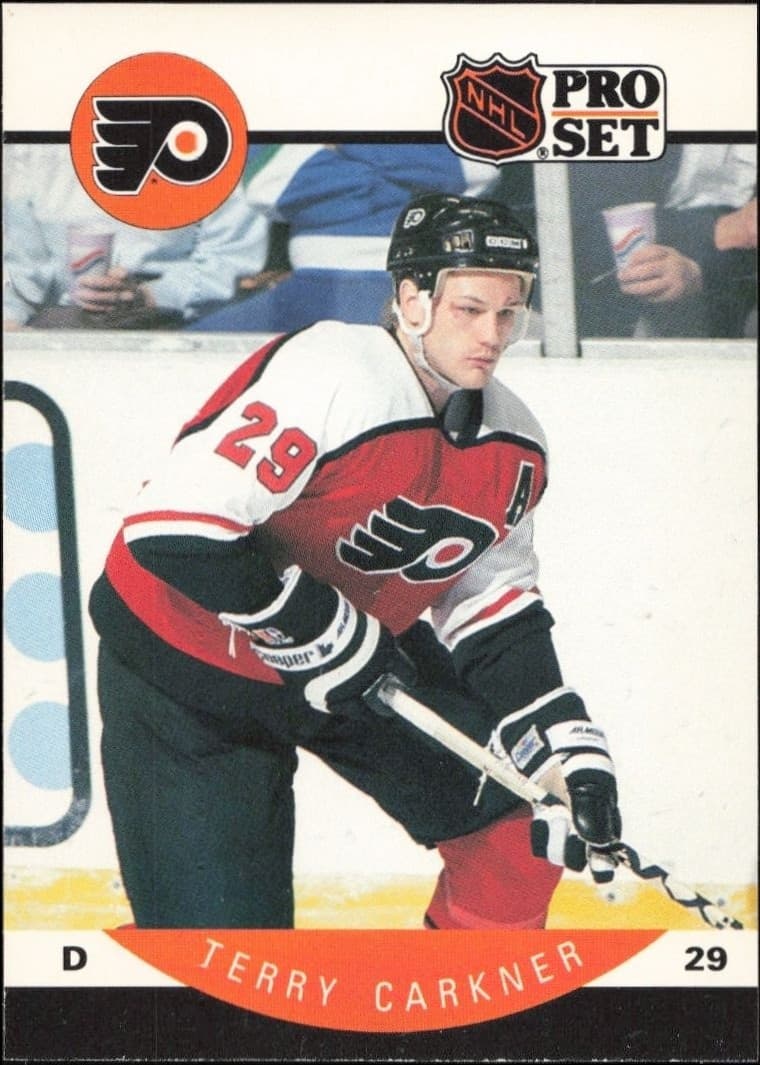 1990-91 Pro-Set NHL Series 1 Terry Carkner #212 trading card
