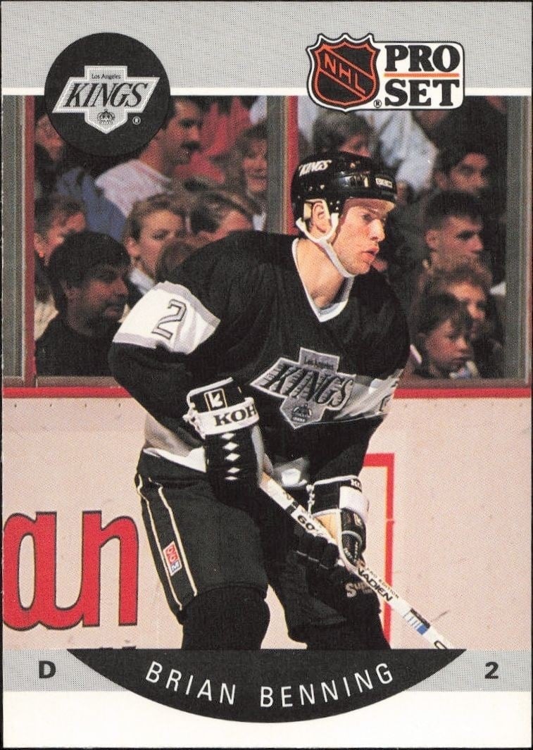 Brian Benning 1990-91 Pro Set #114 Hockey Trading Card - Front 1990-91 Pro Set Brian Benning #114 hockey trading card front