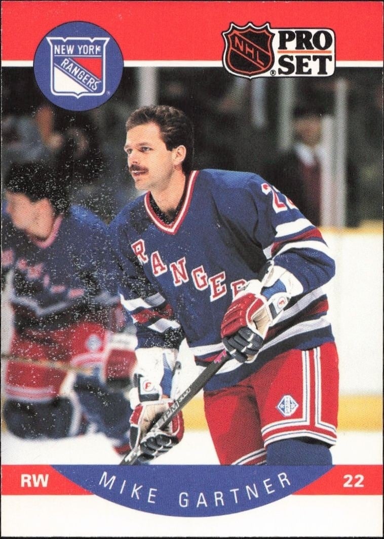 1990-91 Pro-Set Series 1 Mike Gartner #196 trading card
