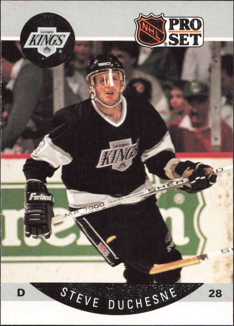 Steve Duchesne 1990-91 Pro Set #115 Hockey Trading Card - Front 1990-91 Pro Set Steve Duchesne #115 hockey trading card front
