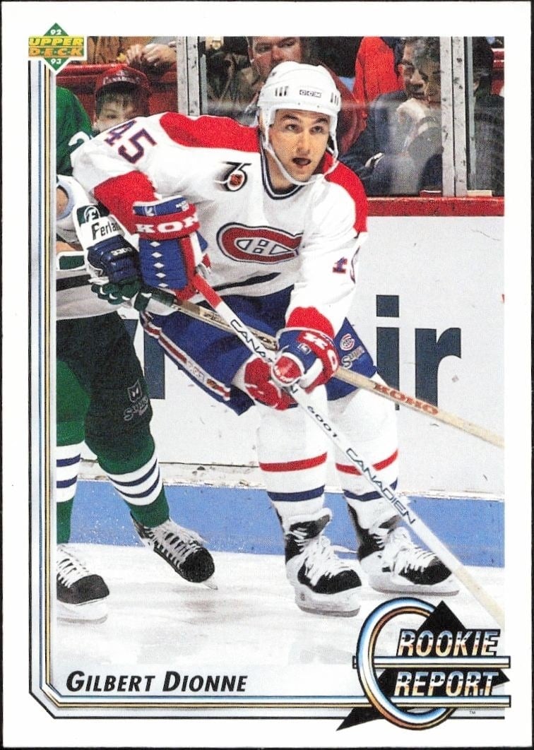 Gilbert Dionne 1992-93 Upper Deck #356 Hockey Trading Card - Front 1992-93 Upper Deck Gilbert Dionne #356 hockey trading card front