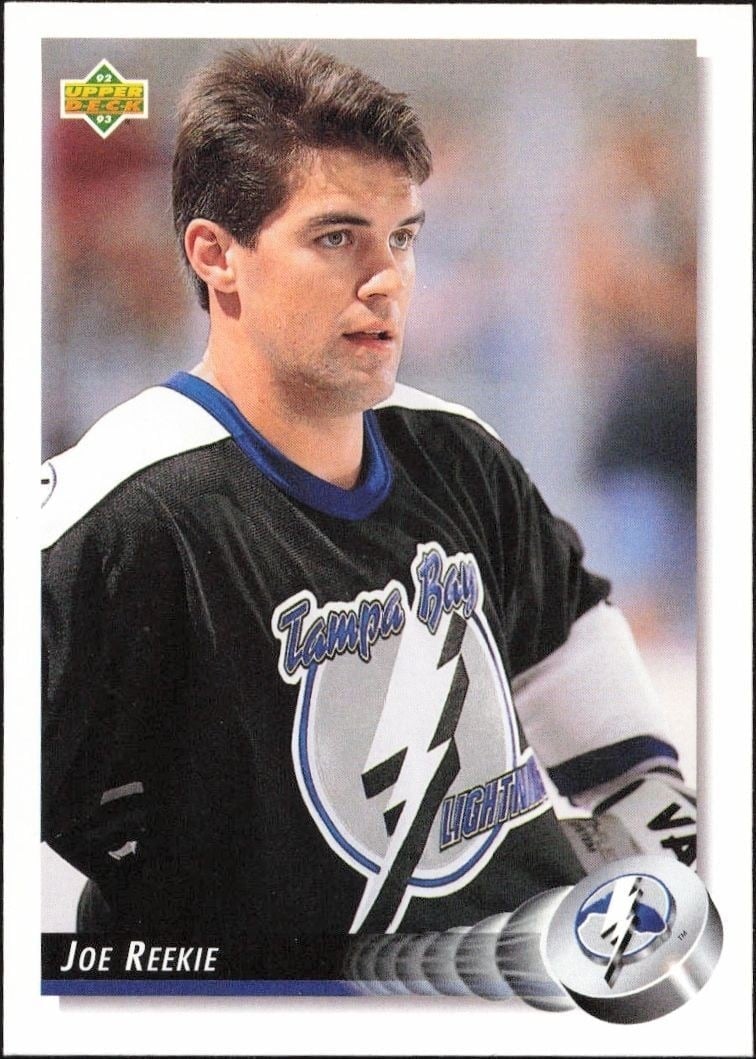 Joe Reekie 1992-93 Upper Deck #106 Hockey Trading Card - Front 1992-93 Upper Deck Joe Reekie #106 hockey trading card front