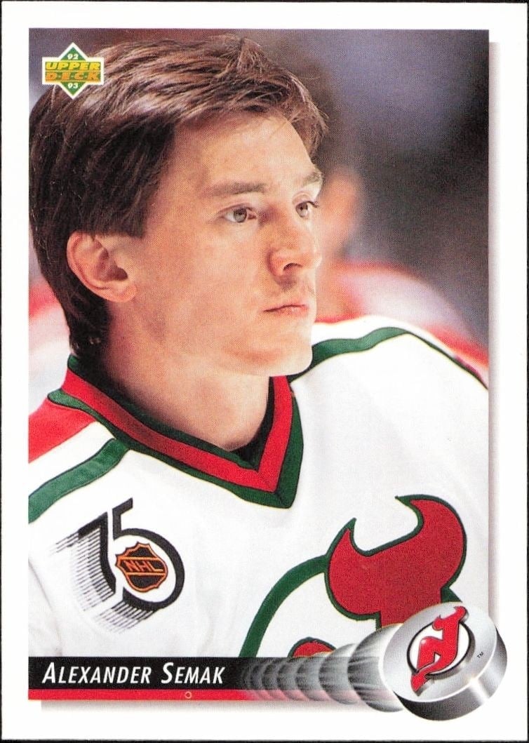 Alexander Semak 1992-93 Upper Deck #45 Hockey Trading Card - Front 1992-93 Upper Deck Alexander Semak #45 hockey trading card front