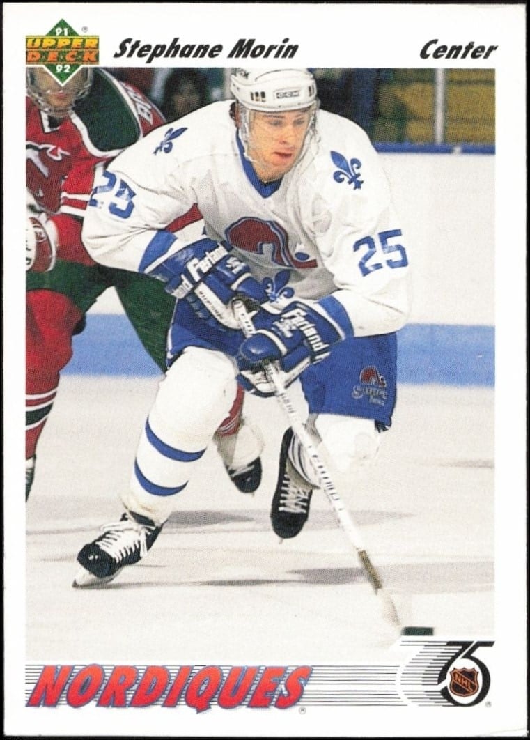 1991-92 Upper-Deck Stephane Morin #433 trading card