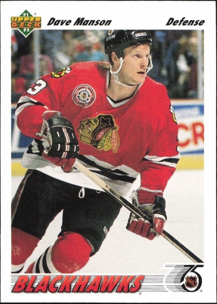 1991-92 Upper-Deck Dave Manson #280 trading card