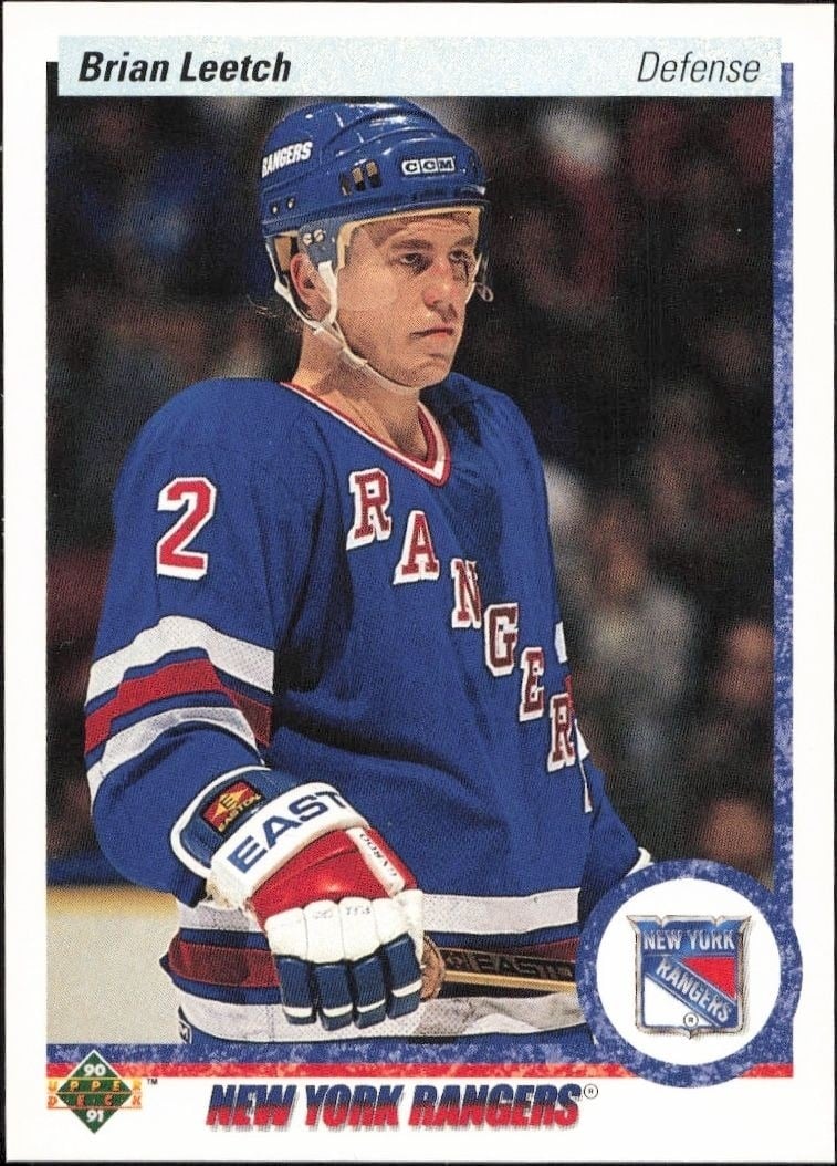 1990-91 Upper-Deck Brian Leetch #253 trading card