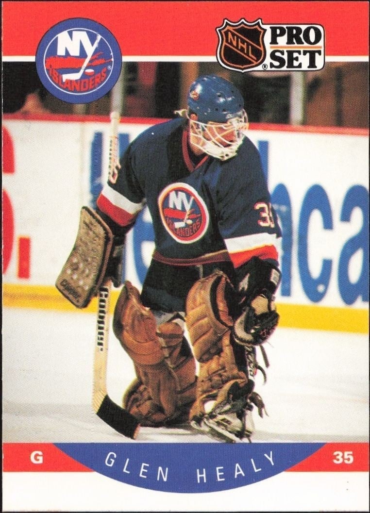 Glenn Healy 1990-91 Pro Set #183 Hockey Trading Card - Front 1990-91 Pro Set Glenn Healy #183 hockey trading card front