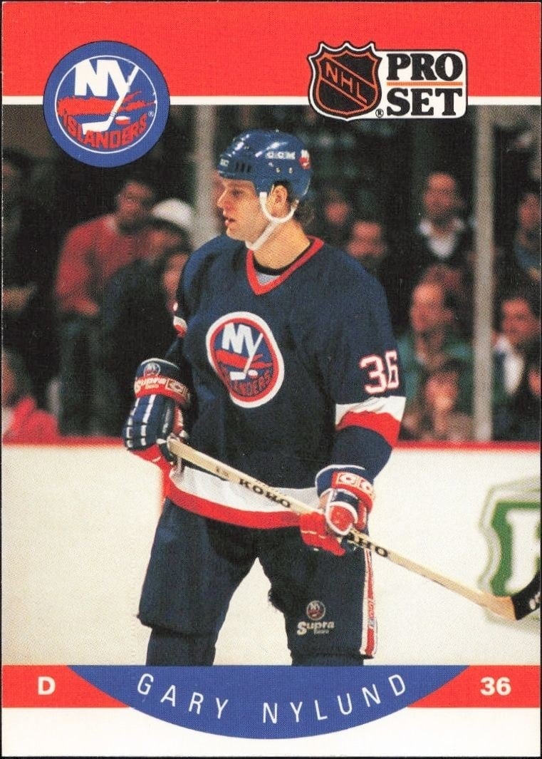 Gary Nylund 1990-91 Pro Set #190 Hockey Trading Card - Front 1990-91 Pro Set Gary Nylund #190 hockey trading card front