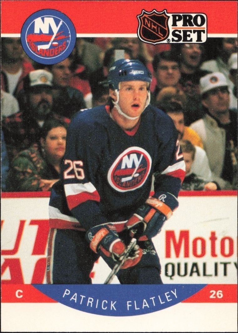 Patrick Flatley 1990-91 Pro Set #182 Hockey Trading Card - Front 1990-91 Pro Set Patrick Flatley #182 hockey trading card front