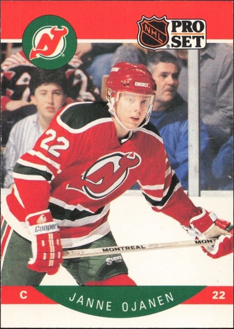 Janne Ojanen 1990-91 Pro Set #173 Hockey Trading Card - Front 1990-91 Pro Set Janne Ojanen #173 hockey trading card front