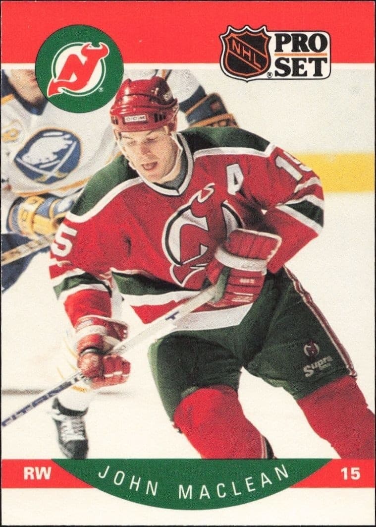 1990-91 Pro-Set NHL Series 1 John MacLean #170 trading card