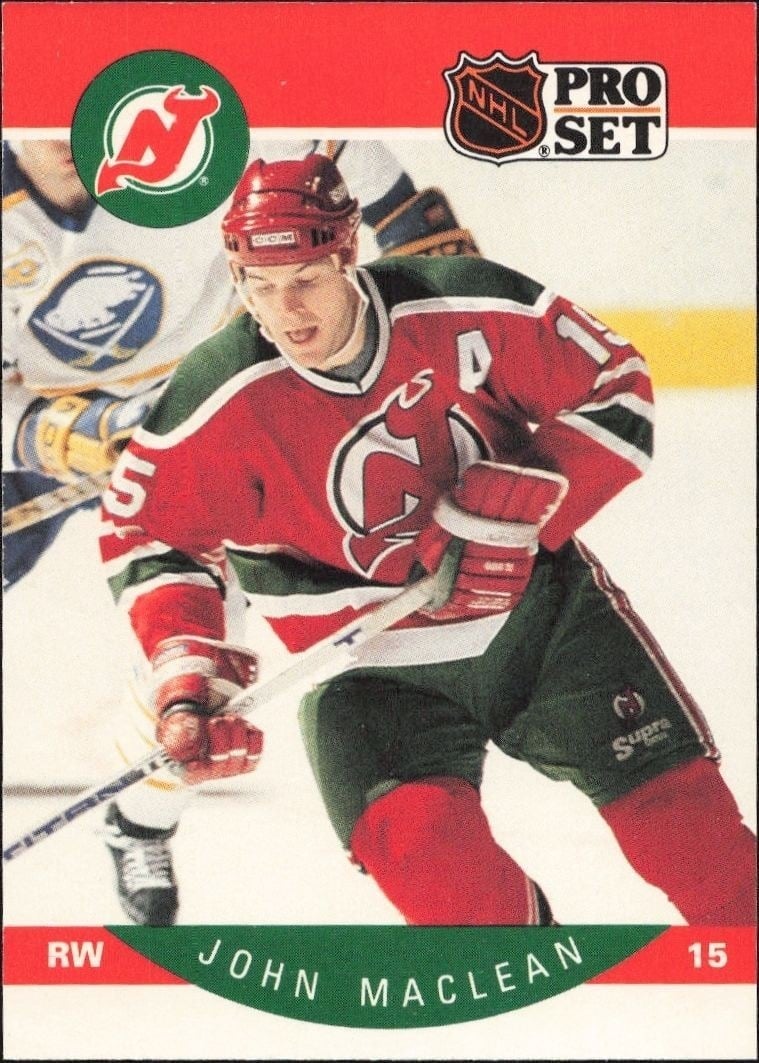 John MacLean 1990-91 Pro Set #170 Hockey Trading Card - Front 1990-91 Pro Set John MacLean #170 hockey trading card front
