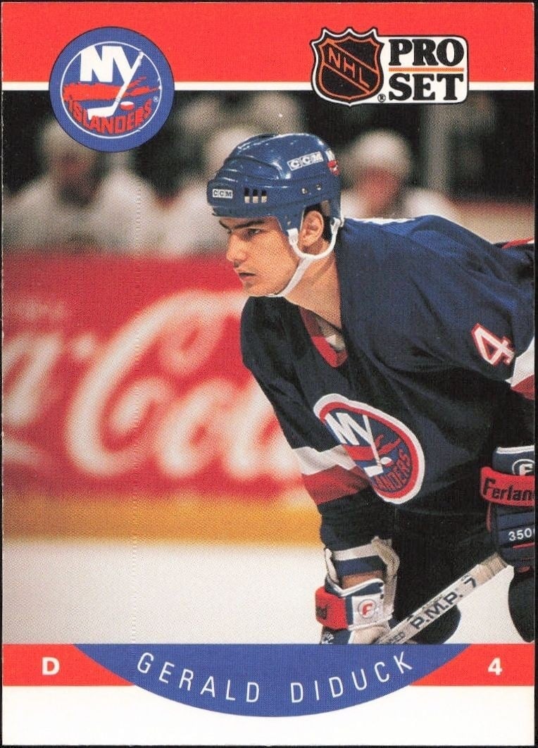 Gerald Diduck 1990-91 Pro Set #180 Hockey Trading Card - Front 1990-91 Pro Set Gerald Diduck #180 hockey trading card front