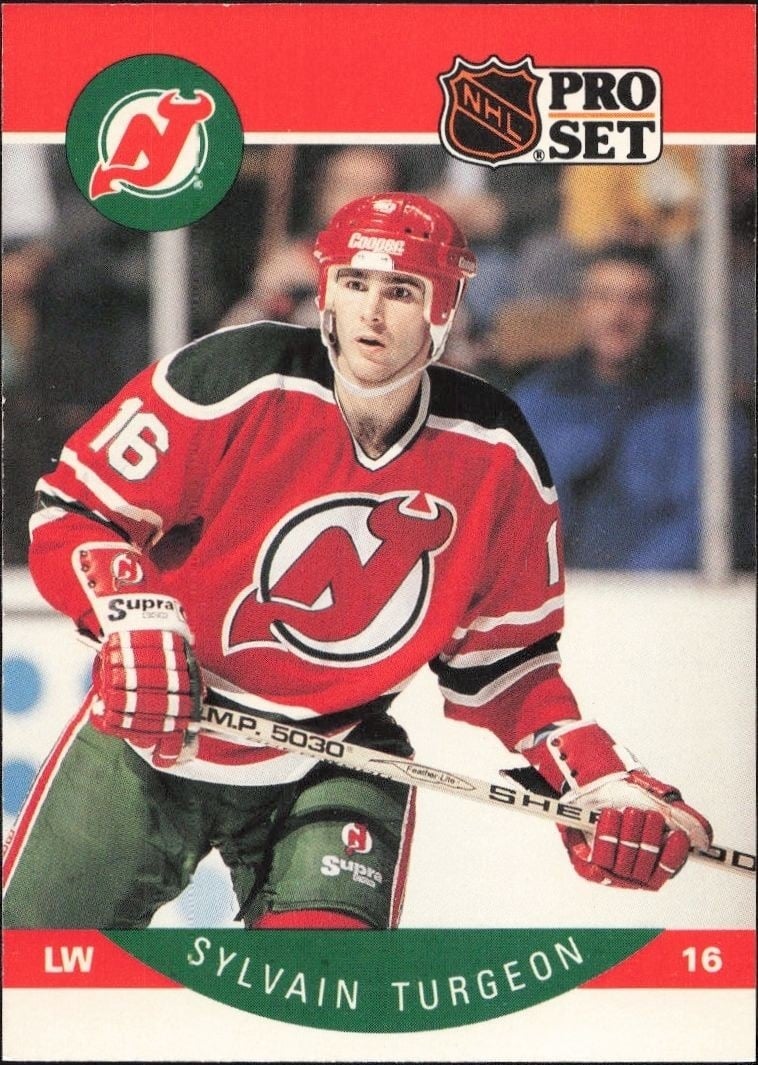 Sylvain Turgeon 1990-91 Pro Set #177 Hockey Trading Card - Front 1990-91 Pro Set Sylvain Turgeon #177 hockey trading card front
