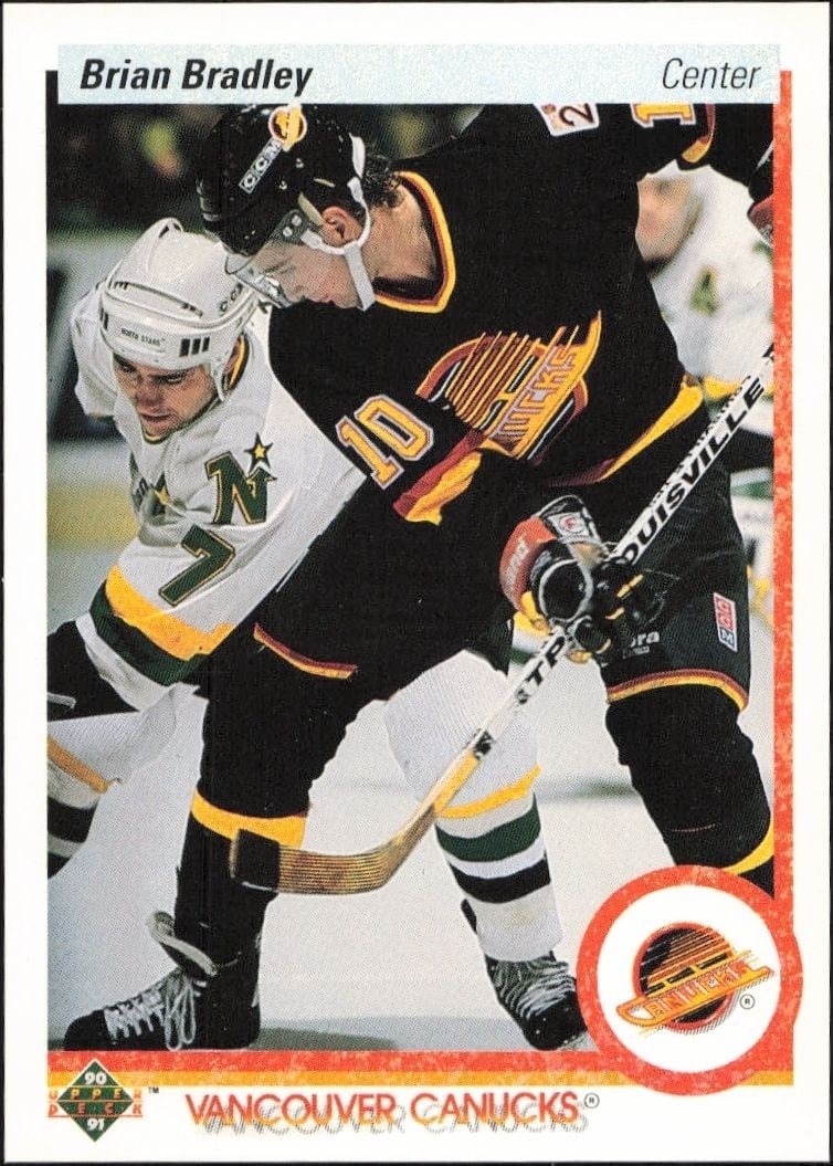 Brian Bradley 1990-91 Upper Deck #79 Hockey Trading Card - Front 1990-91 Upper Deck Brian Bradley #79 hockey trading card front
