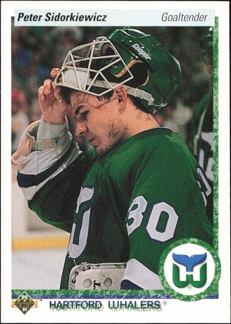 Peter Sidorkiewicz 1990-91 Upper Deck #69 Hockey Trading Card - Front 1990-91 Upper Deck Peter Sidorkiewicz #69 hockey trading card front