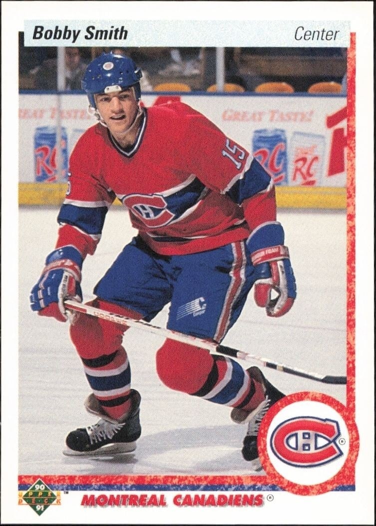 Bobby Smith 1990-91 Upper Deck #72 Hockey Trading Card - Front 1990-91 Upper Deck Bobby Smith #72 hockey trading card front