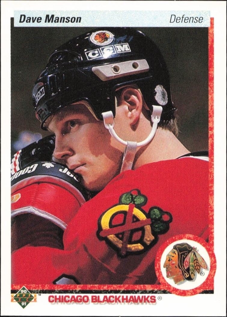 1990-91 Upper-Deck Dave Manson #85 trading card