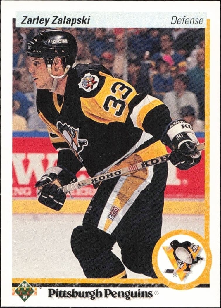 1990-91 Upper-Deck Zarley Zalapski #33 trading card