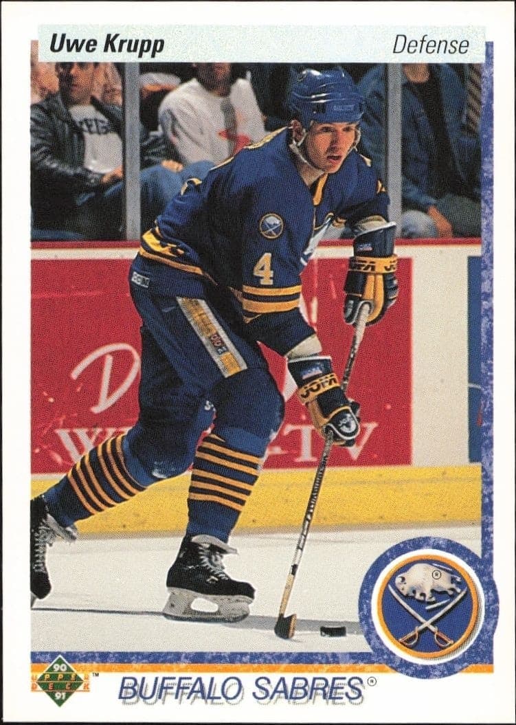 1990-91 Upper-Deck Uwe Krupp #187 trading card