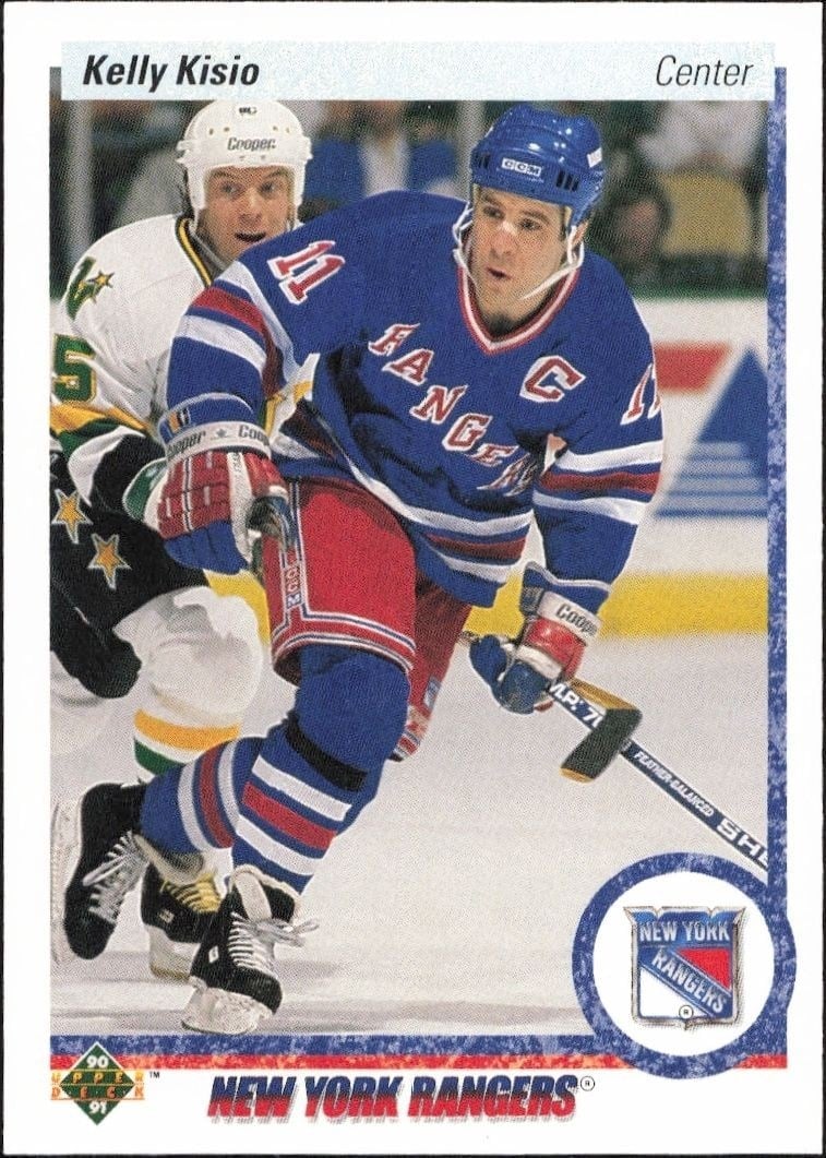 Kelly Kisio 1990-91 Upper Deck #296 Hockey Trading Card - Front 1990-91 Upper Deck Kelly Kisio #296 hockey trading card front