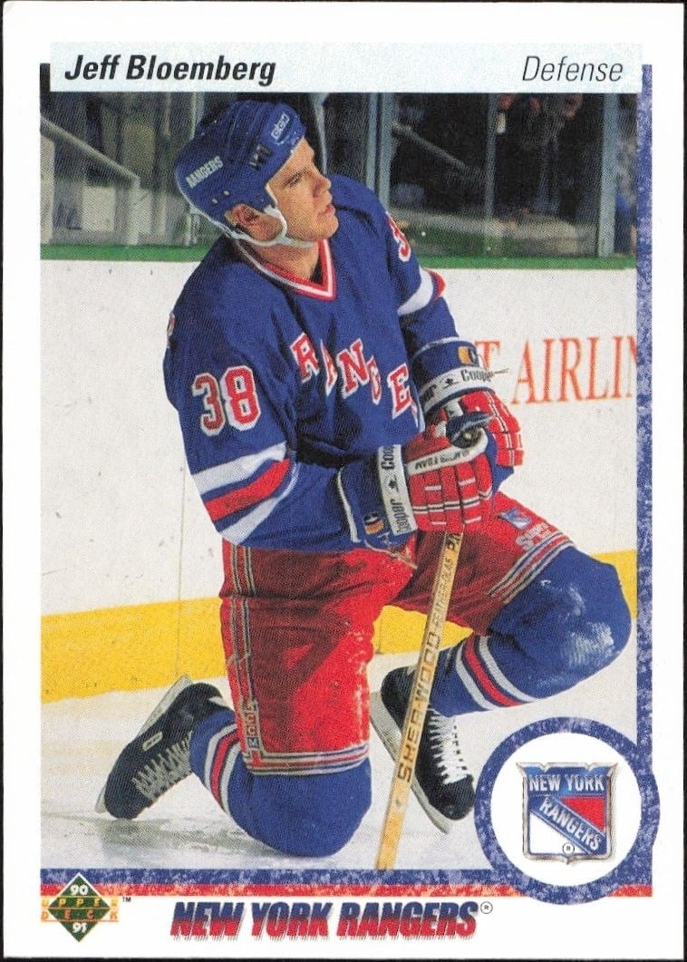 Jeff Bloemberg 1990-91 Upper Deck #370 Hockey Trading Card - Front 1990-91 Upper Deck Jeff Bloemberg #370 hockey trading card front