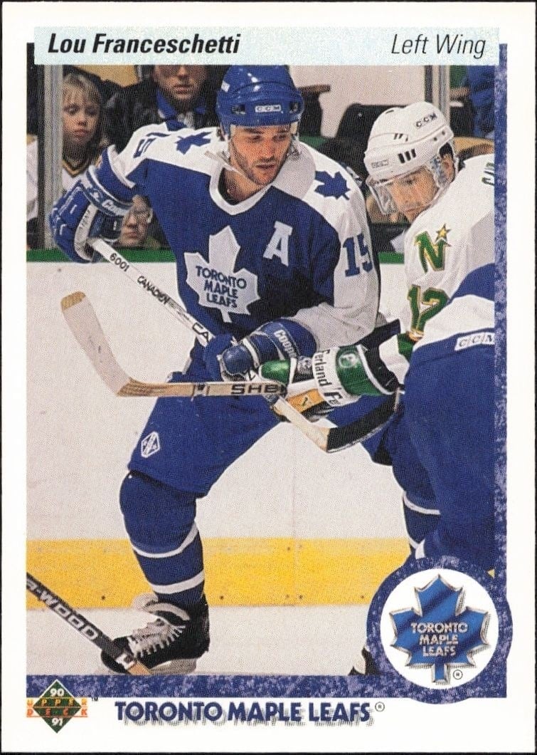 Lou Franceschetti 1990-91 Upper Deck #396 Hockey Trading Card - Front 1990-91 Upper Deck Lou Franceschetti #396 hockey trading card front