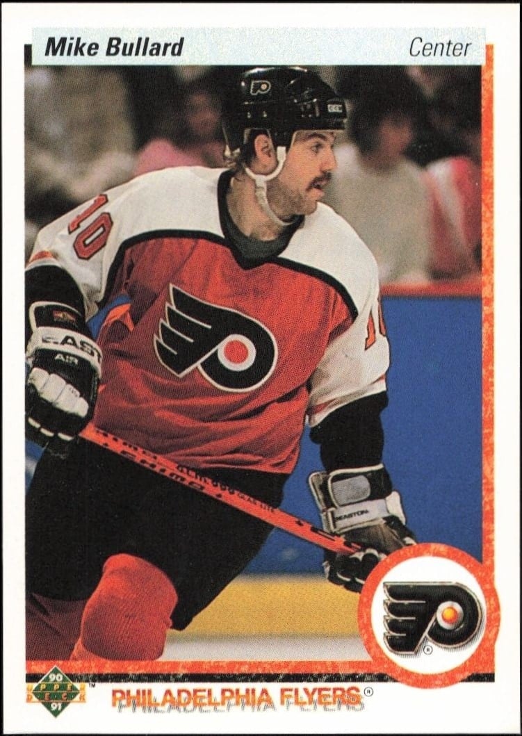 Mike Bullard 1990-91 Upper Deck #230 Hockey Trading Card - Front 1990-91 Upper Deck Mike Bullard #230 hockey trading card front