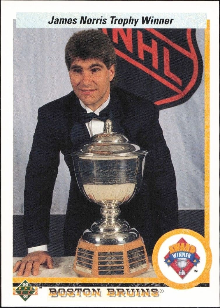 1990-91 Upper-Deck Ray Bourque #204 trading card
