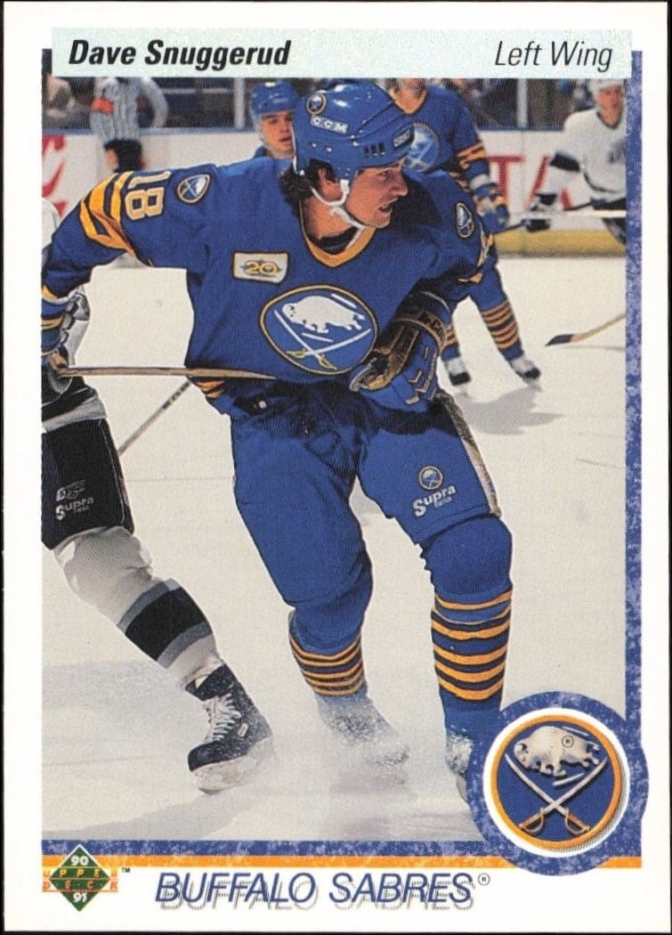 Dave Snuggerud 1990-91 Upper Deck #189 Hockey Trading Card - Front 1990-91 Upper Deck Dave Snuggerud #189 hockey trading card front