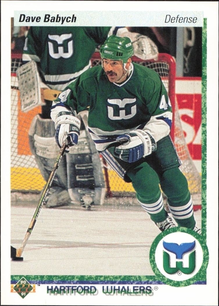 Dave Babych 1990-91 Upper Deck #194 Hockey Trading Card - Front 1990-91 Upper Deck Dave Babych #194 hockey trading card front