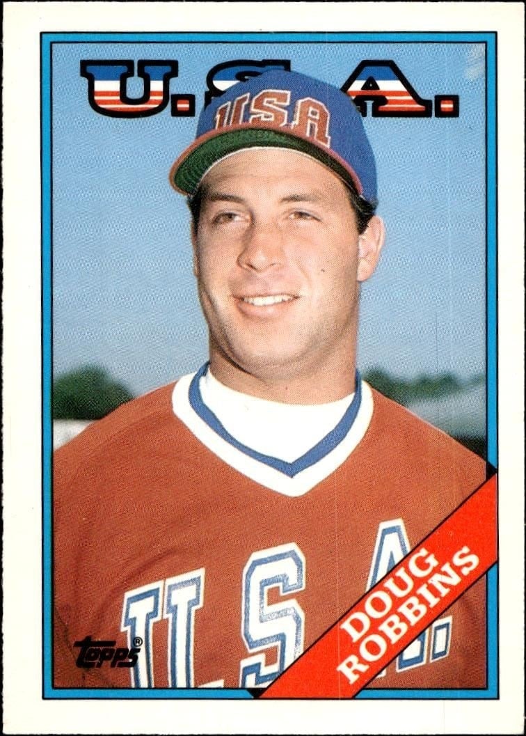 Doug Robbins 1988 Topps Traded #95T Baseball Trading Card - Front 1988 Topps Traded Doug Robbins #95T baseball trading card front