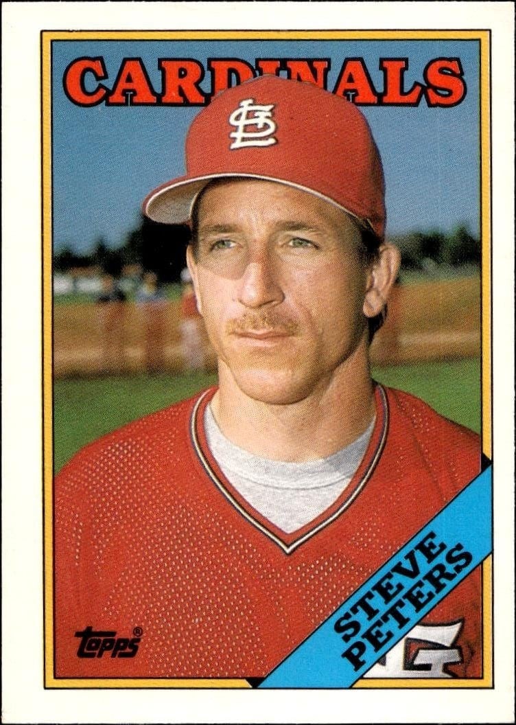 Steve Peters 1988 Topps Traded #84T Baseball Trading Card - Front 1988 Topps Traded Steve Peters #84T baseball trading card front