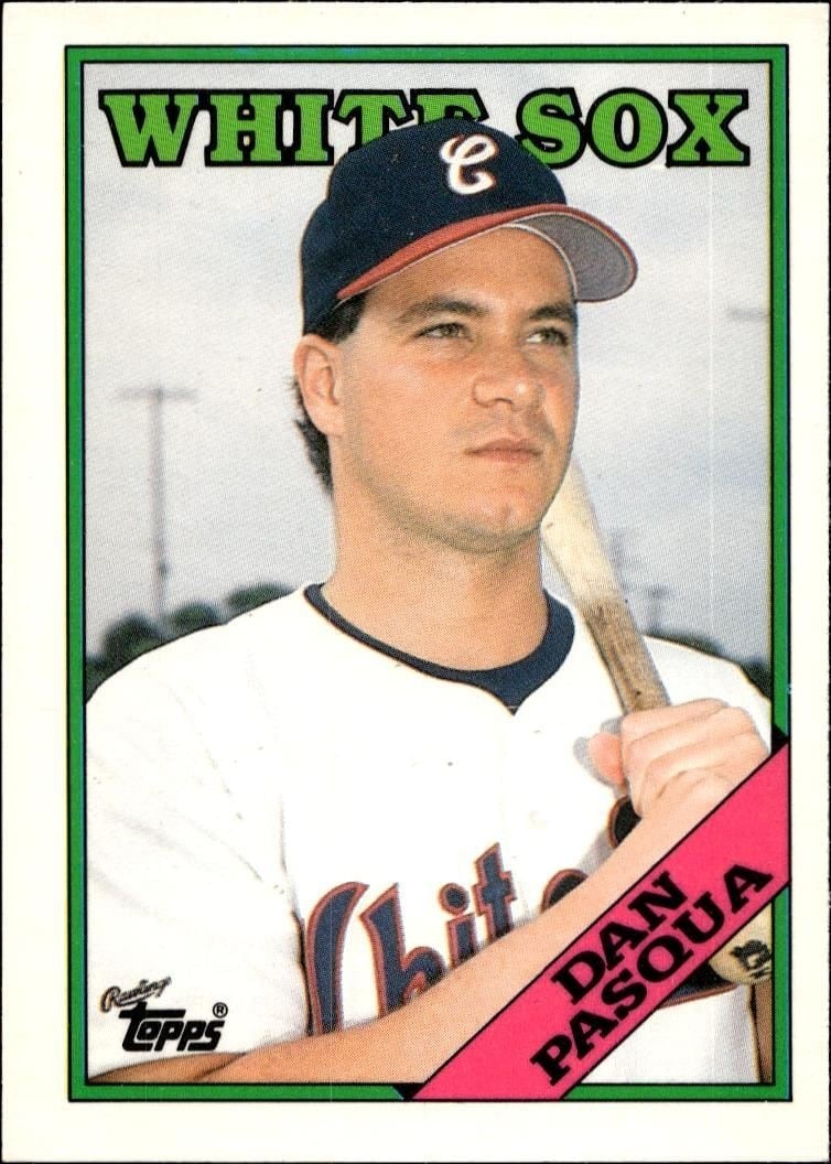 Dan Pasqua 1988 Topps Traded #82T Baseball Trading Card - Front 1988 Topps Traded Dan Pasqua #82T baseball trading card front