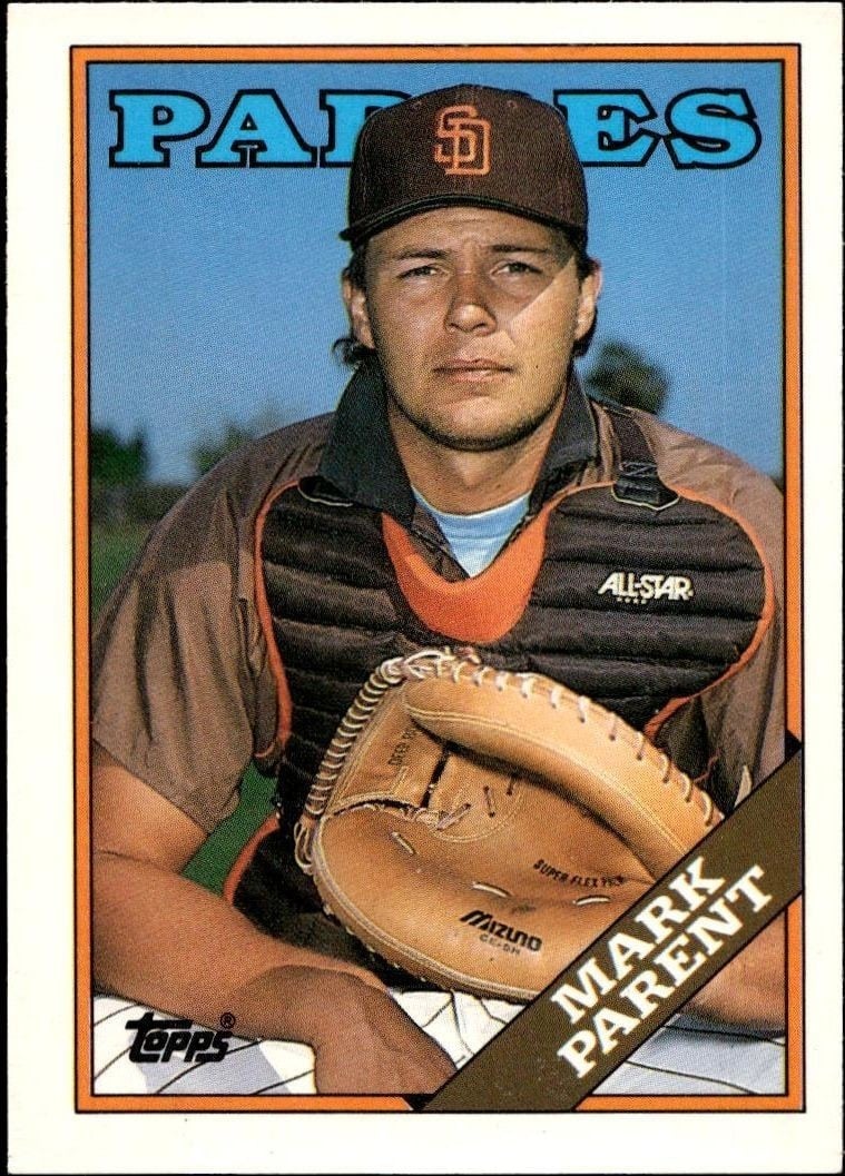 Mark Parent 1988 Topps Traded #80T Baseball Trading Card - Front 1988 Topps Traded Mark Parent #80T baseball trading card front