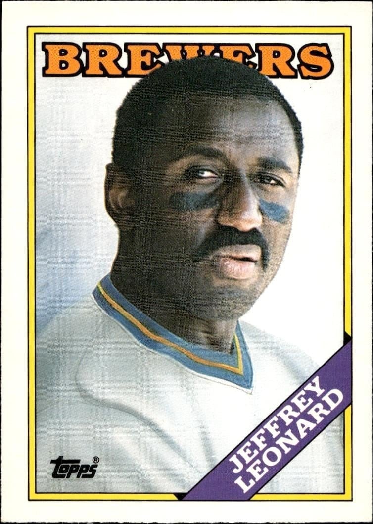 Jeffrey Leonard 1988 Topps Traded #61T Baseball Trading Card - Front 1988 Topps Traded Jeffrey Leonard #61T baseball trading card front