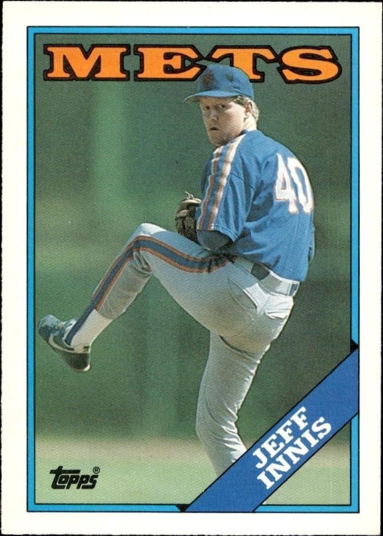 Jeff Innis 1988 Topps Traded #54T Baseball Trading Card - Front 1988 Topps Traded Jeff Innis #54T baseball trading card front