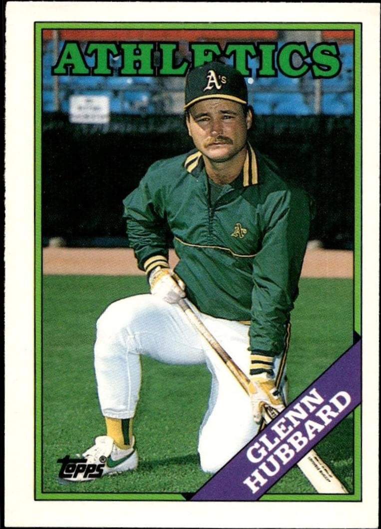Glenn Hubbard 1988 Topps Traded #53T Baseball Trading Card - Front 1988 Topps Traded Glenn Hubbard #53T baseball trading card front