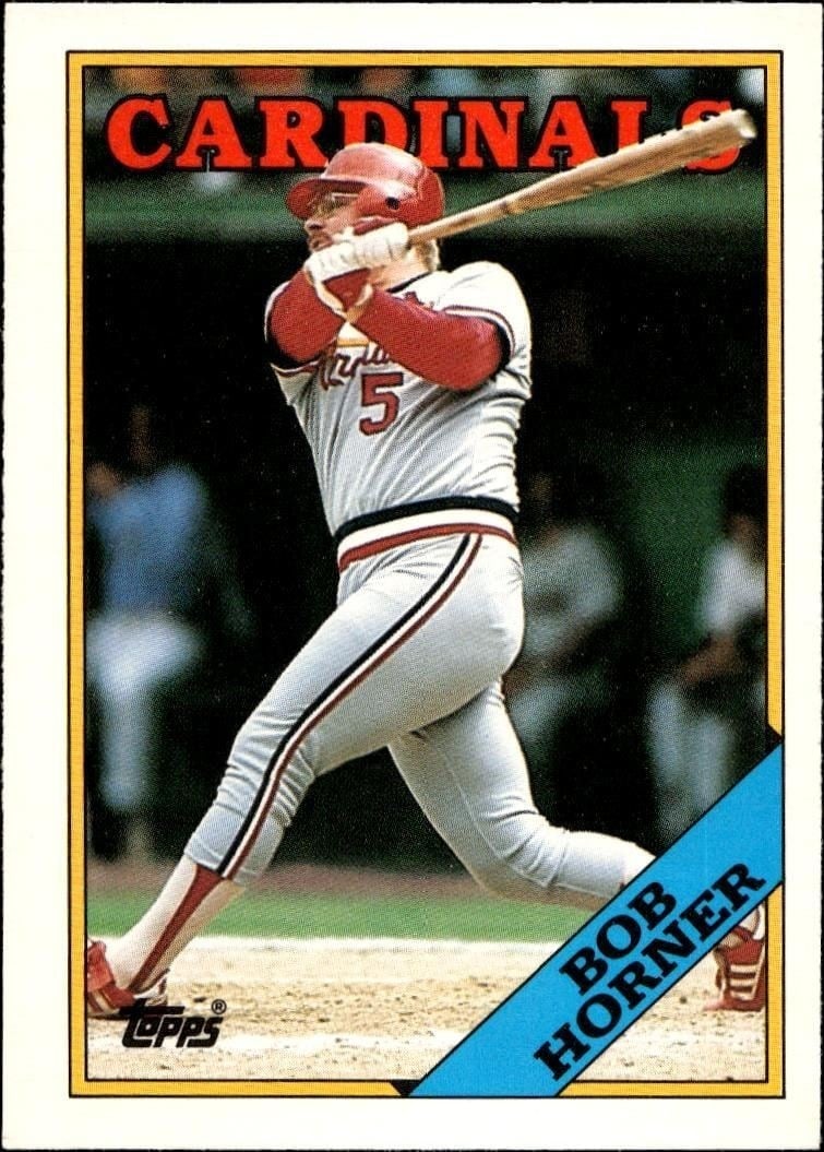 Bob Horner 1988 Topps Traded #50T Baseball Trading Card - Front 1988 Topps Traded Bob Horner #50T baseball trading card front