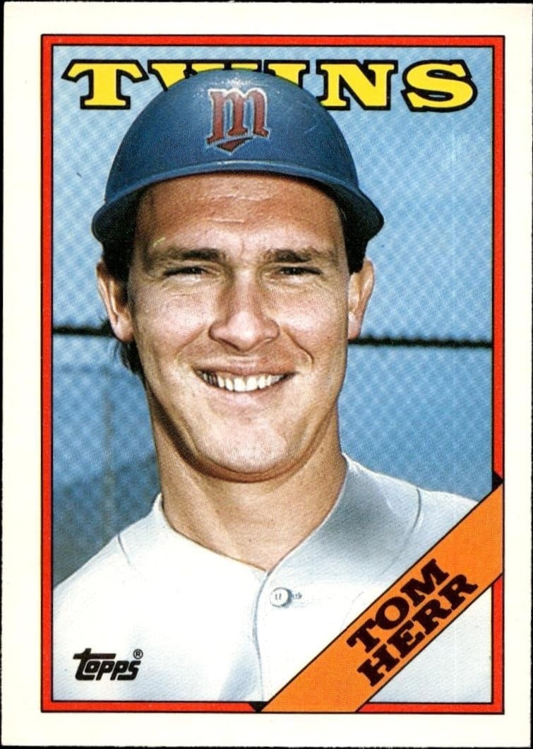 Tom Herr 1988 Topps Traded #49T Baseball Trading Card - Front 1988 Topps Traded Tom Herr #49T baseball trading card front