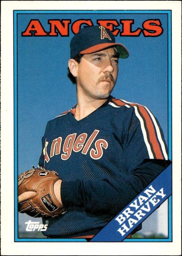 Bryan Harvey 1988 Topps Traded #45T Baseball Trading Card - Front 1988 Topps Traded Bryan Harvey #45T baseball trading card front
