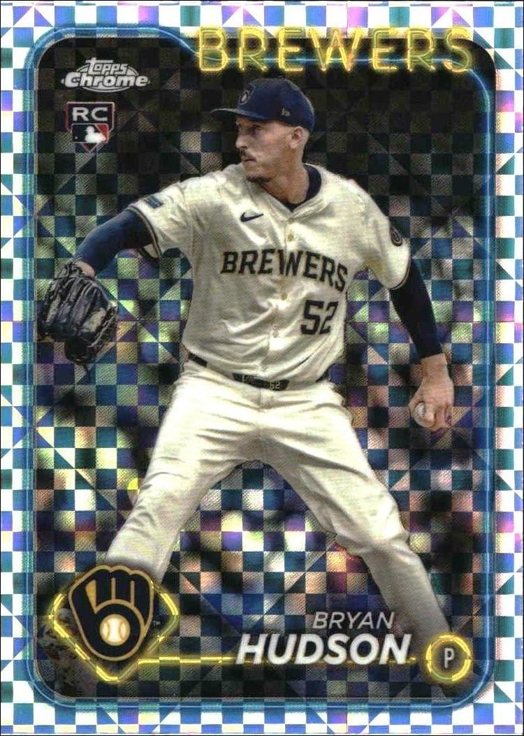 Bryan Hudson 2024 Topps Chrome Update Series #USC169 Baseball Trading Card - Front 2024 Topps Chrome Update Series Bryan Hudson #USC169 baseball trading card front