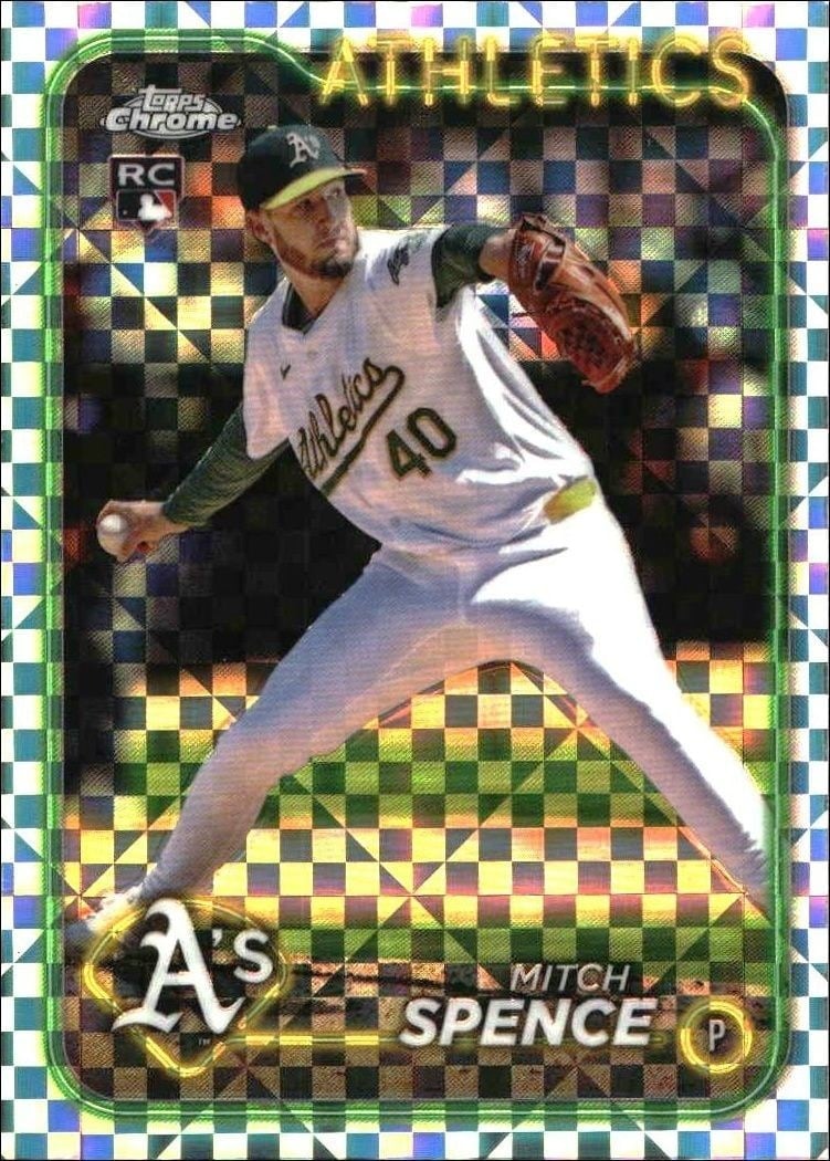 Mitch Spence 2024 Topps Chrome Update Series #USC166 Baseball Trading Card - Front 2024 Topps Chrome Update Series Mitch Spence #USC166 baseball trading card front