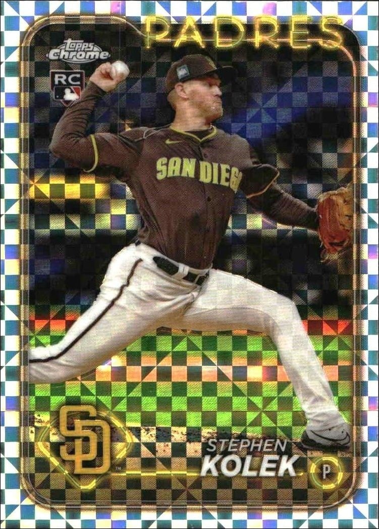 Stephen Kolek 2024 Topps Chrome Update Series #USC66 Baseball Trading Card - Front 2024 Topps Chrome Update Series Stephen Kolek #USC66 baseball trading card front