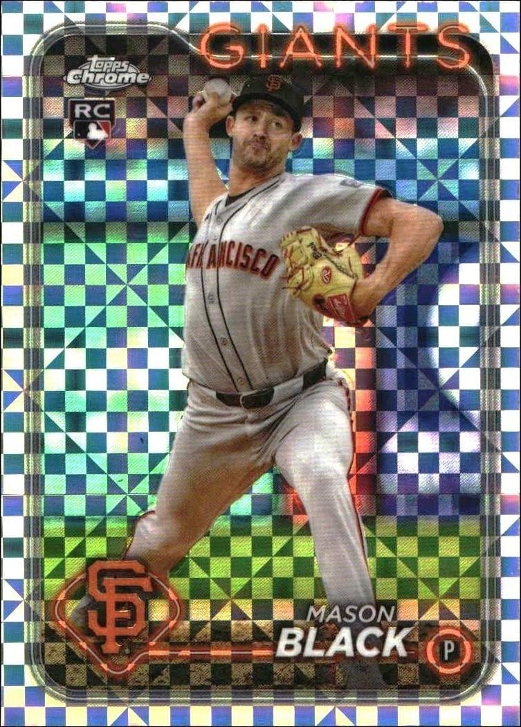 Mason Black 2024 Topps Chrome Update Series #USC121 Baseball Trading Card - Front 2024 Topps Chrome Update Series Mason Black #USC121 baseball trading card front